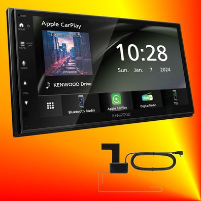 Kenwood DMX6523DABS DAB+ UKW Autoradio Antenne Apple CarPlay Android Auto