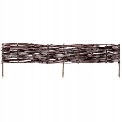 KADAX Palisade aus Weide, natürlicher Weidenzaun, 1 Stück, 120x40cm