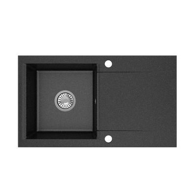 Manestein Granitspüle Luna 76 rechteckig 76 x 44 cm mit Abtropffläche