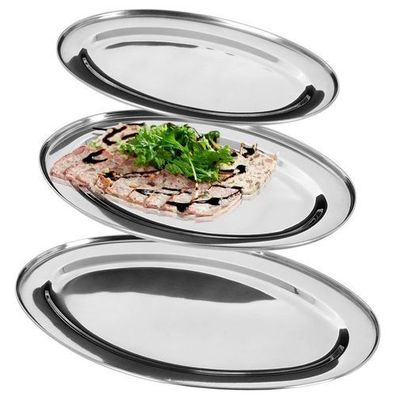 Ovale Stahlplatte, 3 Stück