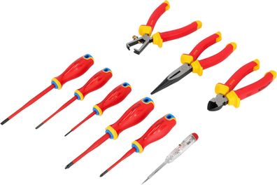 VDE-isoliertes 1000-V-Werkzeugset: Schraubendreher und Zangen für Elektriker STALCO