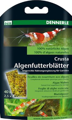 Dennerle Nano Algenfutterblätter für Garnelen Nahrungsergänzung