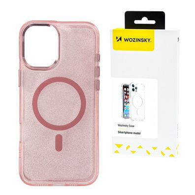 Samsung Galaxy S25 Glitzerhülle mit Mag Safe - Pink mit Glitzer