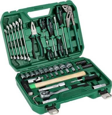 Steckschlüssel- und Werkzeugsatz 1/4 und 1/2 Zoll 55-teilig im Koffer BMC STALCO