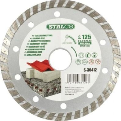 125-mm-Turbo-Diamantscheibe zum schnellen Schneiden von Baustoffen STALCO S-30412