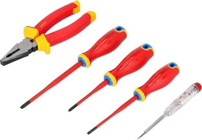 VDE-isoliertes 1000-V-Werkzeugset Schraubendrehern und Zangen für Elektriker STALCO