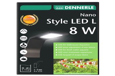 Dennerle Nano Style LED L 8 W Aquarium Außen Lampe Aufsteckleuchte