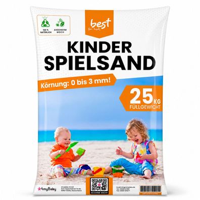Best For Kids Feiner Quarzsand Spielsand für Sandkasten, Garten und kreatives Spiel