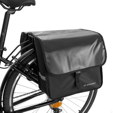Doppelte Fahrradtasche für den Kofferraum, 28 l, schwarz