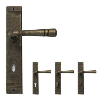 Ghidini R716 Berlin M75 antik BB/PZ/WC Griff Türdrücker Langschild Türbeschlag