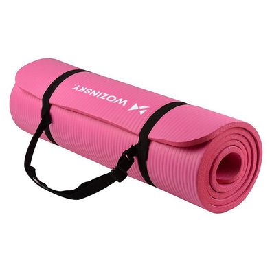 Gymnastikmatte 181 x 63 x 1 cm dick, rosa, Yoga- und Turnmatte