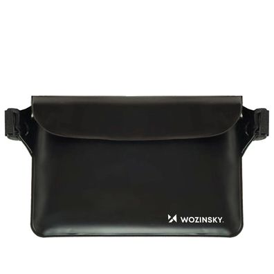 Wasserdichte PVC-Hüfttasche für Handy und Dokumente - schwarz