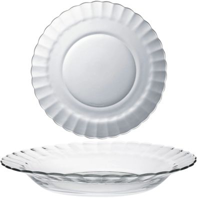 Duralex Picardie Tiefbettplatte transparent 230 x 35 mm - 6er-Set