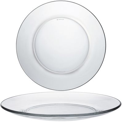 Duralex LYS transparente Platte 235 x 20 mm - Set mit 6 Stück