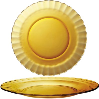 Duralex Picardie AMBER orange Teller 230 x 20 mm - 6er-Set