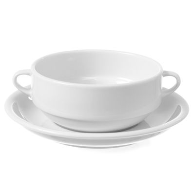 Porzellanuntertasse für OPTIMA Bouillonkännchen, Durchmesser 170 mm, 12er-Set