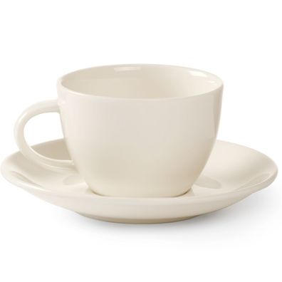 Espressotasse aus Porzellan mit Untertasse, 80 ml Durchmesser, 110 mm, 6er-Set
