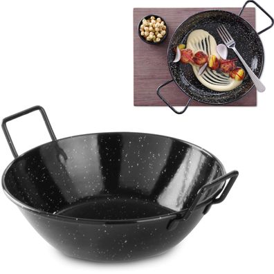 Tiefe emaillierte Paella-Schüssel, Durchmesser 145 x (H) 40 mm, Hendi 622810