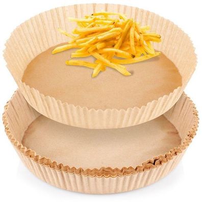 Runde Papiereinsätze für Heißluftfritteusen, 20 cm Durchmesser, 50 Stück