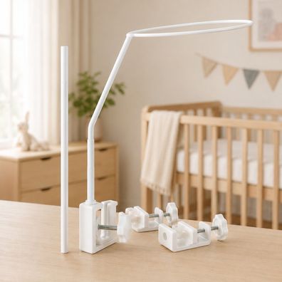 Best for Kids Himmelstange Babybett & Wiege, Betthimmel Gerade, Fleece Montierbar