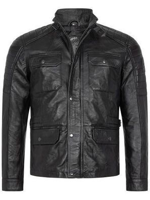 Lederjacke Herren Echt Leder Jacke Rock Creek Herren Bikerjacke H-382 S-3XL NEU