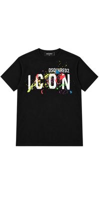 Dsquared2 ICON Splash Cool T-Shirt Herren Schwarz