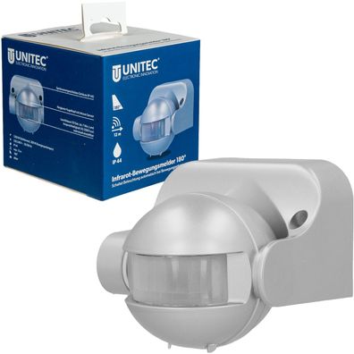 Unitec Infrarot Aufputz Bewegungsmelder 180° Neigbar IP44 12m Wand Sensor Außen