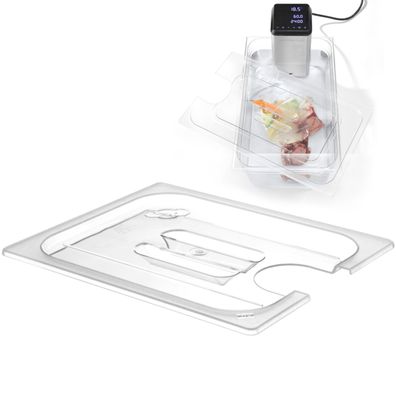 Polycarbonatdeckel mit Aussparung für Sous-Vide, GN 1/1, Hendi 864227