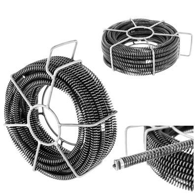 Spiralrohrreiniger, federhydraulisch, 6 x 2,45 m Durchmesser, 16 mm, Set