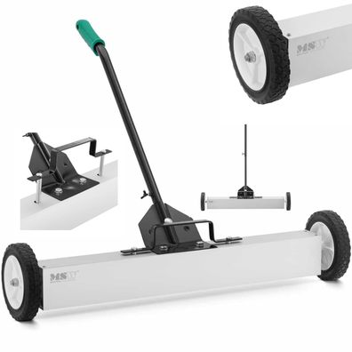 Magnetischer Kehrbesen zum Aufsammeln von Nagelspänen auf Rädern, 75 cm breit