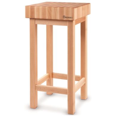 Metzgerblock aus Holz 400x400x150mm mit Sockel - Hendi 505625