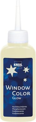 KREUL 42740 - Window Color nachtleuchtgelb 80 ml, Fenstermalfarbe auf Wasserbasis, mi