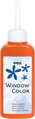 KREUL 42731 - Window Color orange 80 ml, Fenstermalfarbe auf Wasserbasis, mit struktu