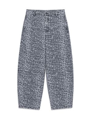 MAZINE Women Hose Printed Barrel Leg Denim grey/printed