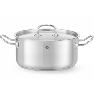 Kitchen Line Topf mit Deckel, 4,9 l Durchmesser 240 x 110 mm (Höhe) - Hendi 836026