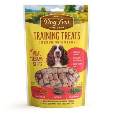 Dog Fest Trainingsleckerli für Hunde, Kalbfleisch & Sesam, 90 g
