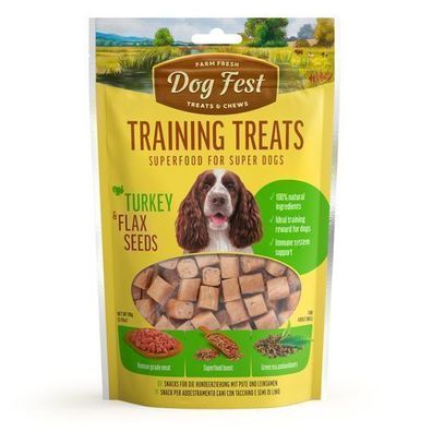 Dog Fest Trainingsleckerli für Hunde mit Truthahn und Leinsamen 90 g
