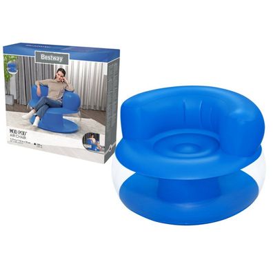Aufblasbarer blauer Stuhl 112 x 112 x 70 cm Bestway 75138