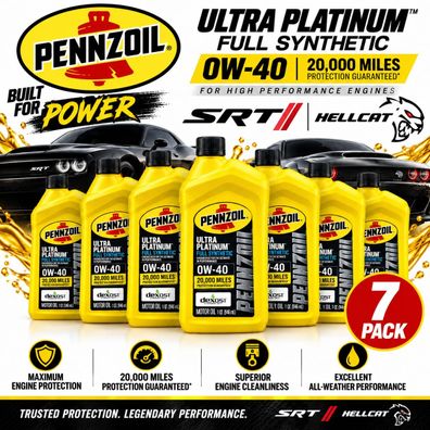 Motoröl 0W40 Pennzoil Ultra Platinum SRT 6,2L & 6,4L (7x 946ml)