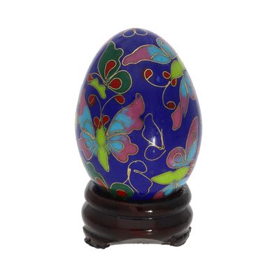 Porzellan Ei Ultramarinblau Schmetterling JL30-01-5251 JuwelmaLux