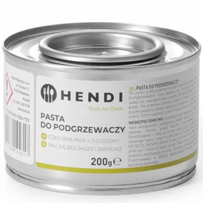 Speisenwärmerpaste - Ethanol-Dose 48 x 200 g - Hendi 194546