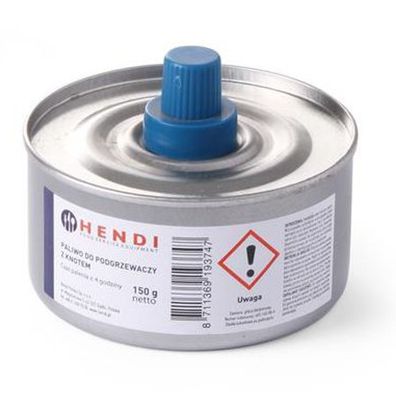 Brennstoffpaste für Speisenwärmer, Dose mit Docht, 145 ml, 24er-Set - Hendi 193693