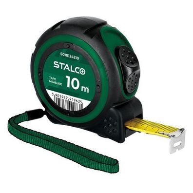 Rollbandmass 10m 25mm robuster Messbecher Bau Massband STALCO S010124210