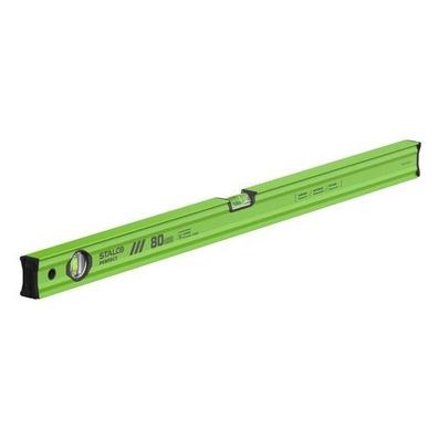 Aluminium Wasserwaage Vseries 80cm mit zwei Libellen in Limettengrün STALCO Perfect