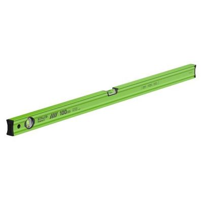 Aluminium Wasserwaage Vseries 100cm mit zwei Libellen in Limettengrün STALCO Perfect