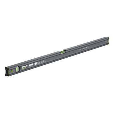 Aluminium Wasserwaage Vseries 100cm mit zwei Libellen in Anthrazit STALCO Perfect