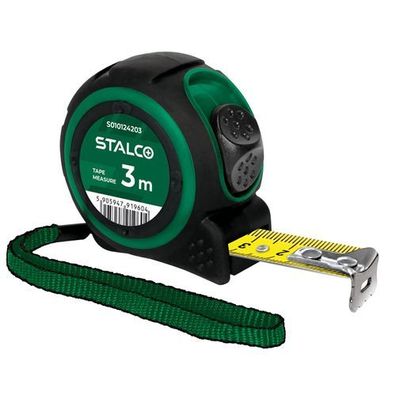 Rollbandmass 3m 16mm robuster Messbecher Bau Massband STALCO S010124203