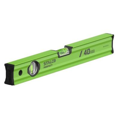 Aluminium Wasserwaage Vseries 40cm mit zwei Libellen in Limettengrün STALCO Perfect
