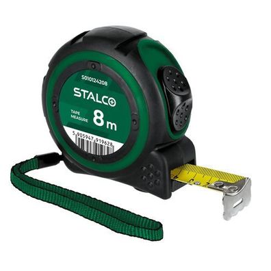 Rollbandmass 8m 25mm robuster Messbecher Bau Massband STALCO S010124208