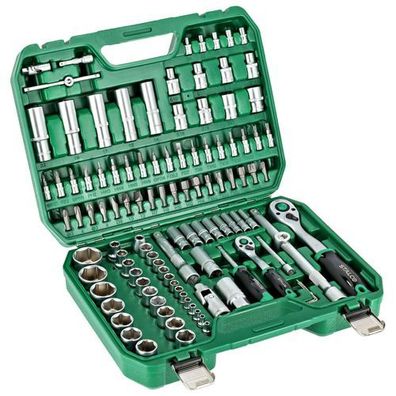 Steckschlüsselsatz 1/2? 1/4? BMC Koffer 110 Teile Ratsche 90T Steckschlüssel STALCO